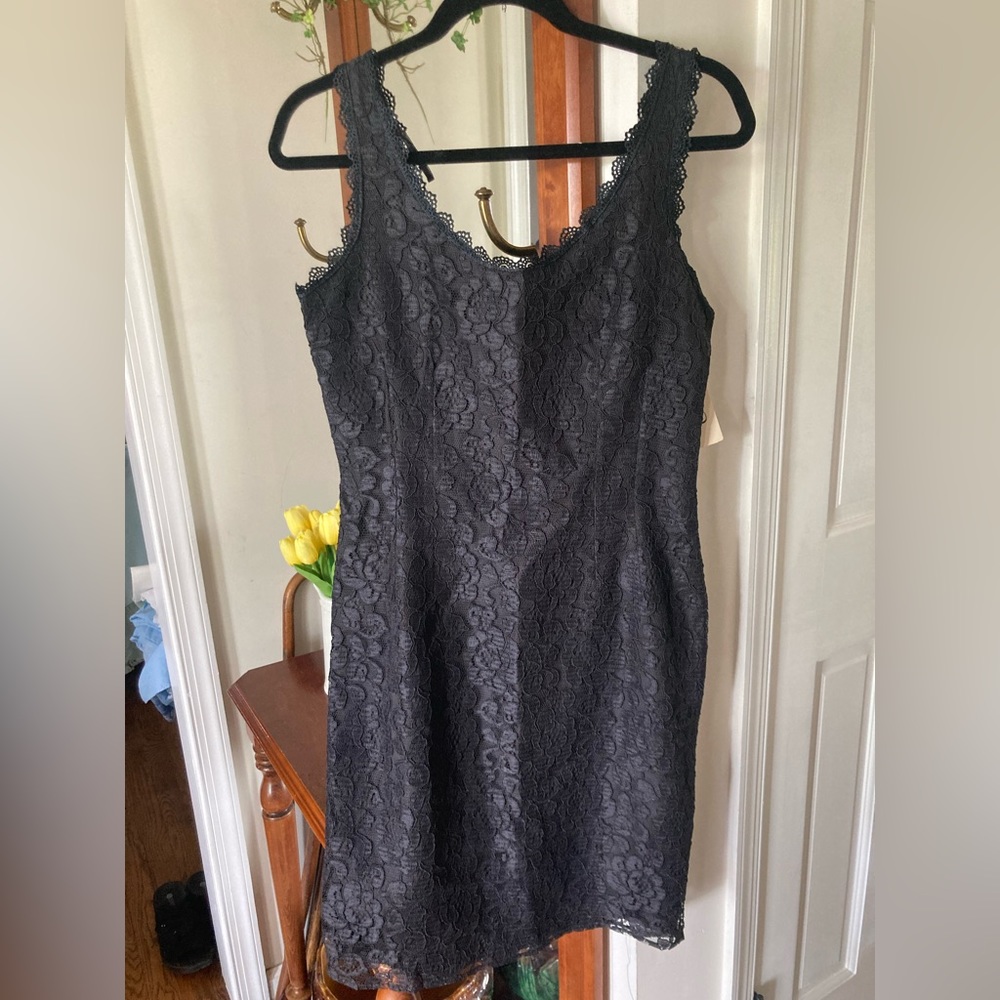 Little Black Dress  LBD NWT BLACK LACE 9/10 Juniors Cocktail vintage ‘90’s